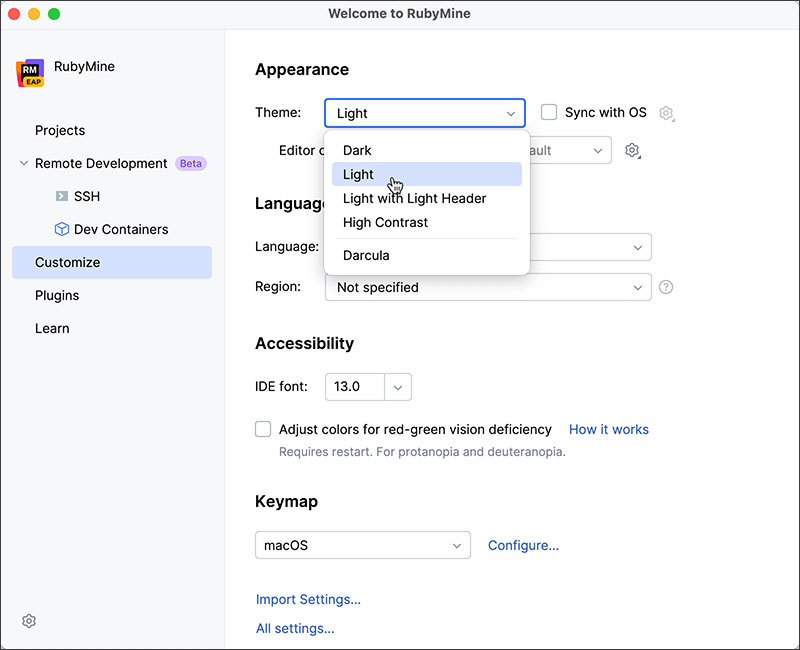 jetbrains RubyMine 2026苹果电脑版