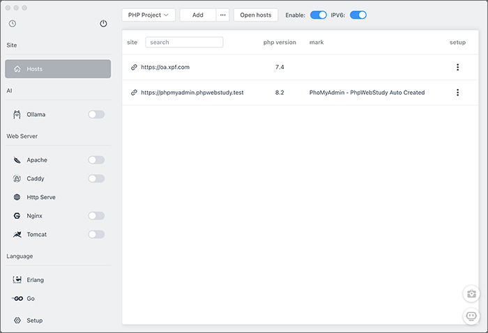 flyenv for mac(web服务器和环境管理器)