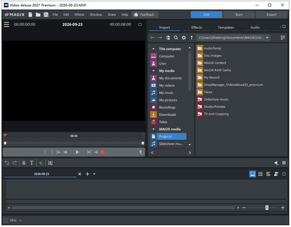视频编辑软件MAGIX Video Deluxe 2027 Premium
